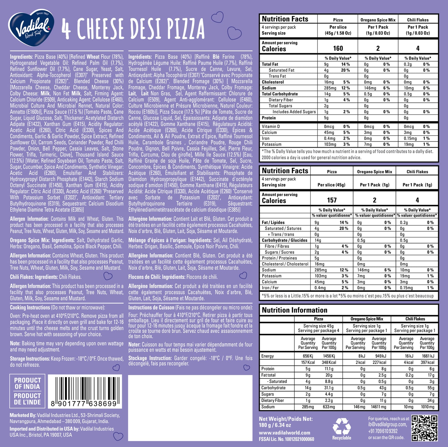 4 Cheese Desi Pizza