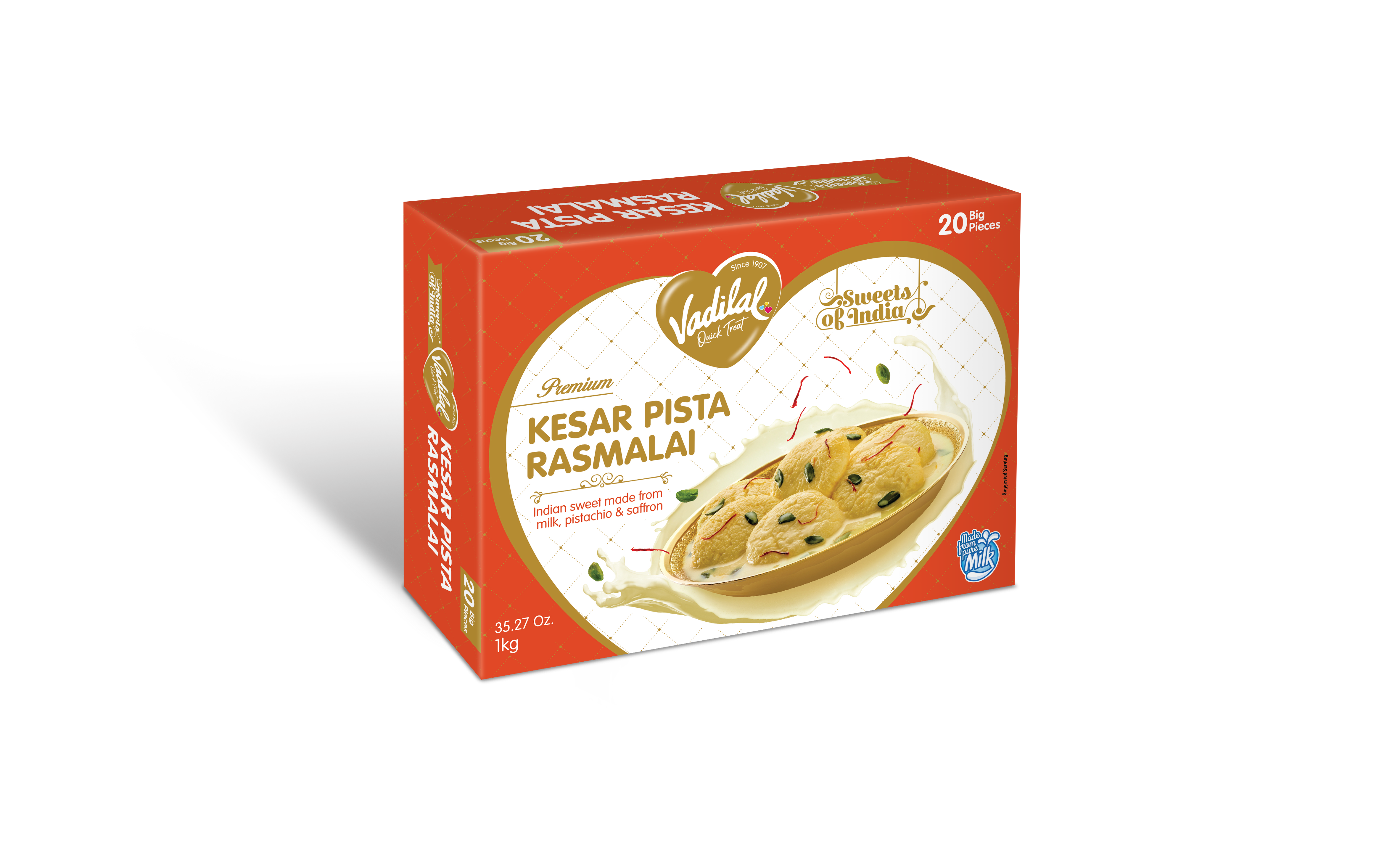 Kesar Pista Rasmalai – Vadilal Quick Treat