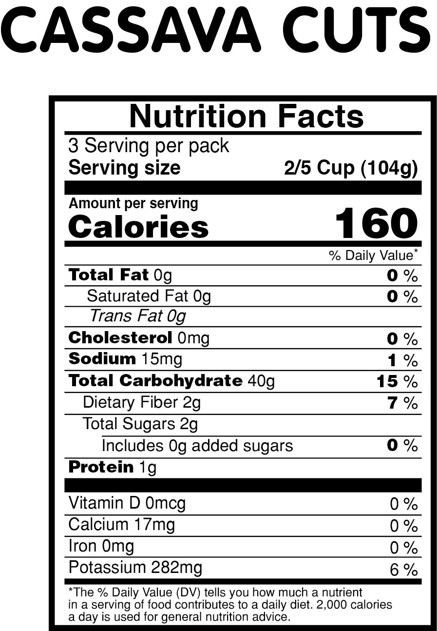 Cassava Label Cassava cuts – Vadilal Quick Treat