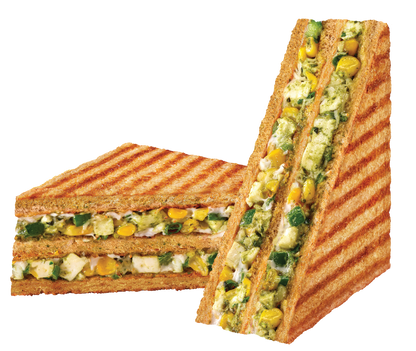 Cheese Corn Capsicum Sandwich