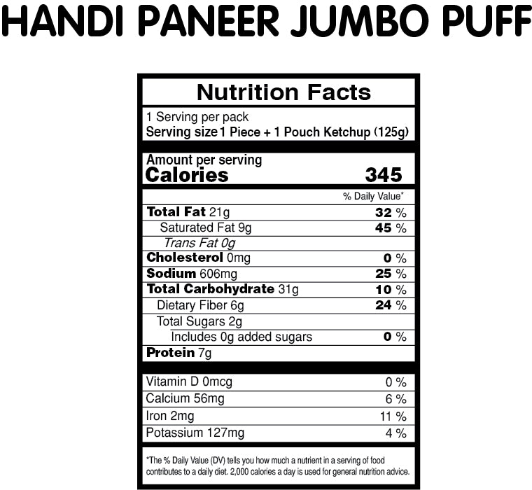 Handi Paneer Jumbo Puff