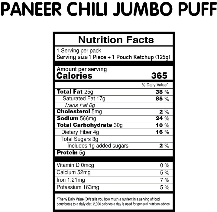 Paneer Chilli Jumbo Puff