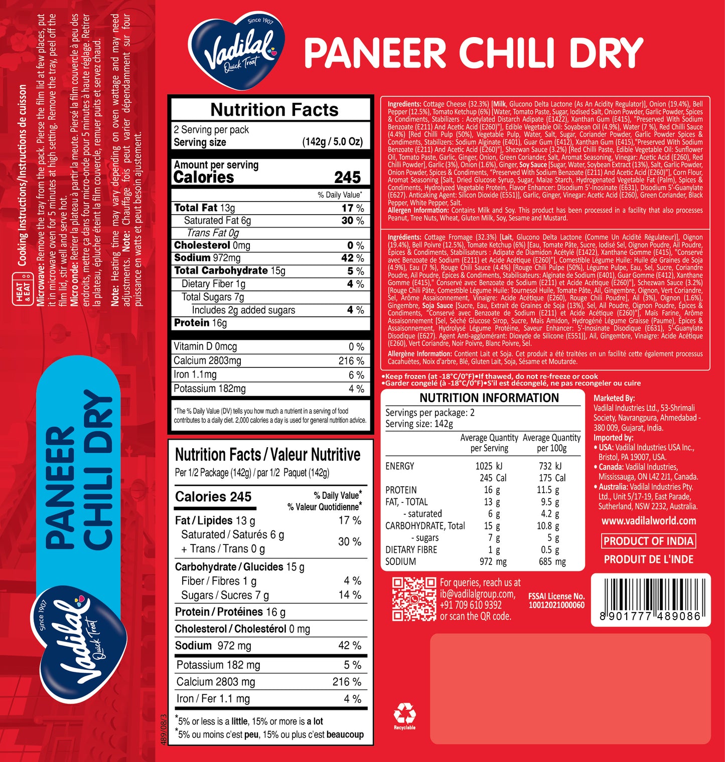 Paneer Chili Dry