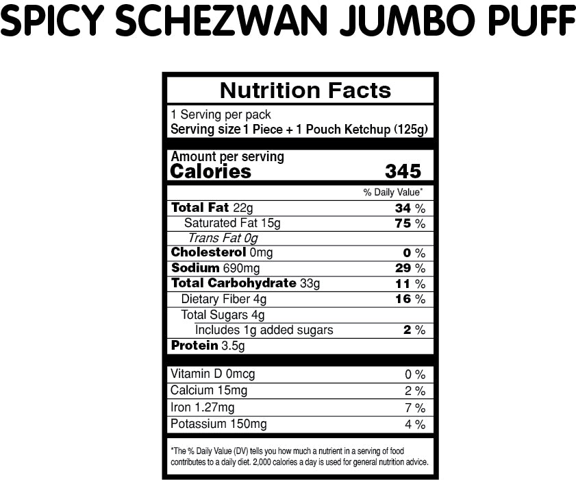 Spicy Schezwan Jumbo Puff