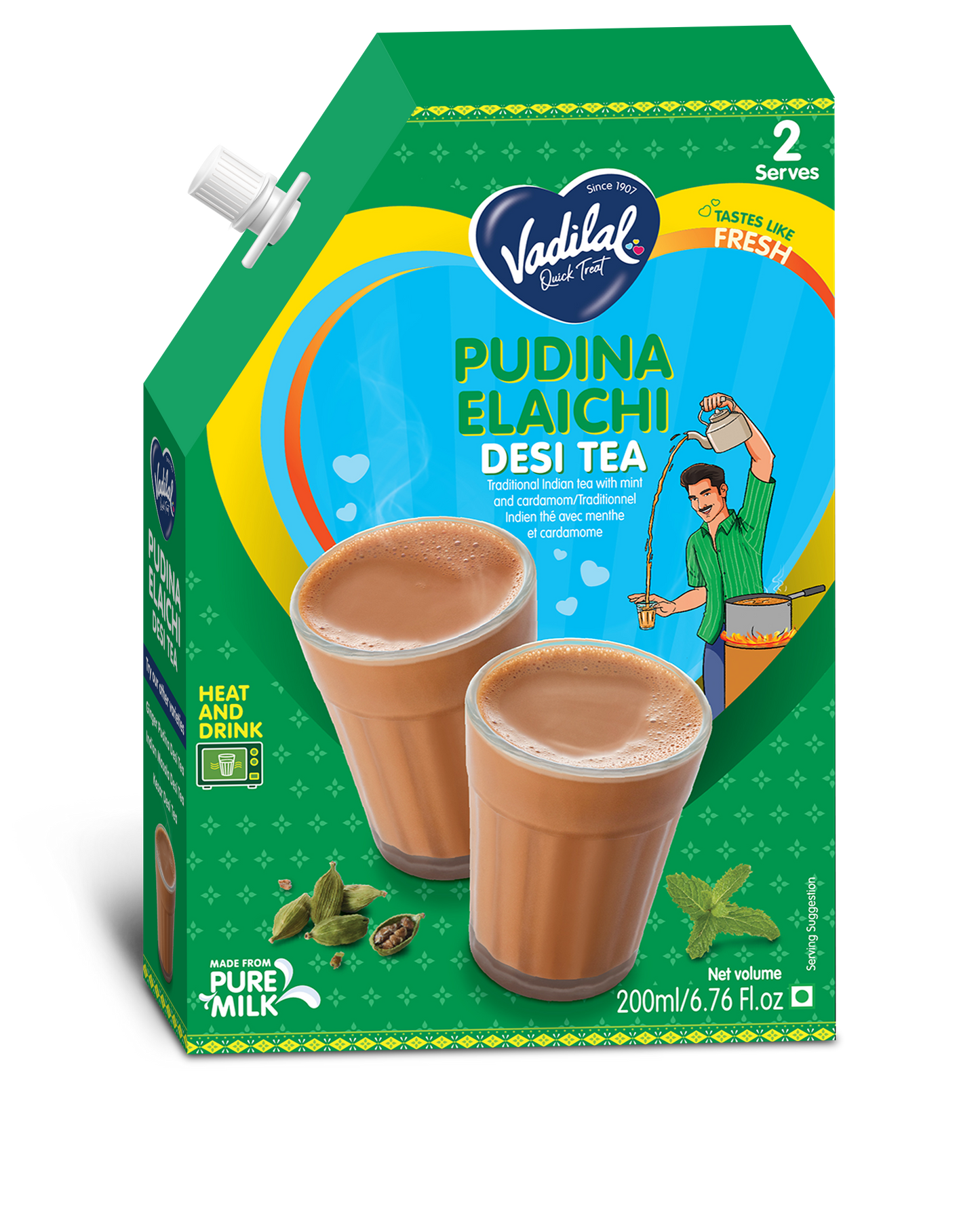 Pudina Elaichi Tea